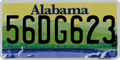 AL license plate 56DG623