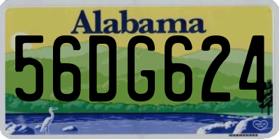 AL license plate 56DG624