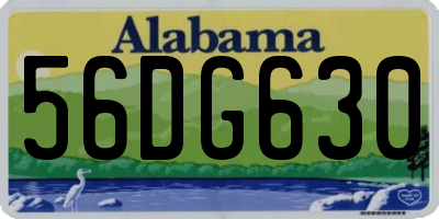 AL license plate 56DG630