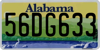 AL license plate 56DG633