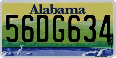 AL license plate 56DG634