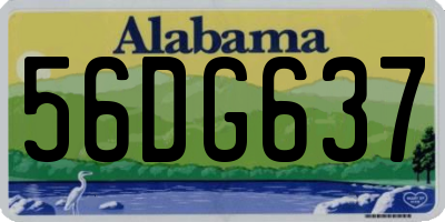 AL license plate 56DG637