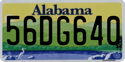 AL license plate 56DG640