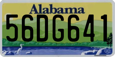 AL license plate 56DG641