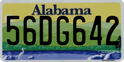 AL license plate 56DG642