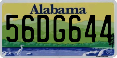 AL license plate 56DG644