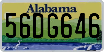 AL license plate 56DG646