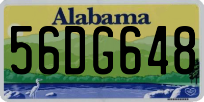 AL license plate 56DG648