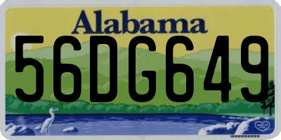 AL license plate 56DG649