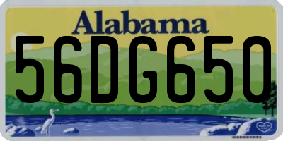 AL license plate 56DG650