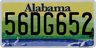 AL license plate 56DG652