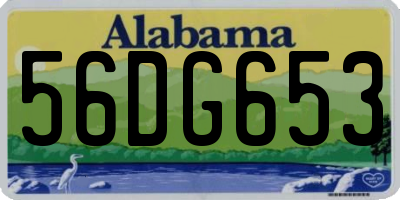 AL license plate 56DG653