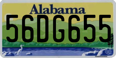 AL license plate 56DG655