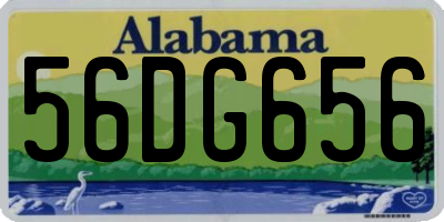 AL license plate 56DG656