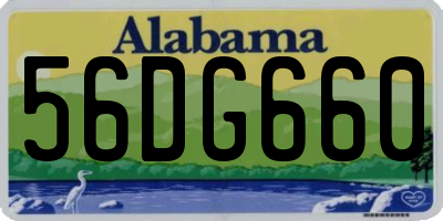 AL license plate 56DG660