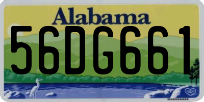 AL license plate 56DG661