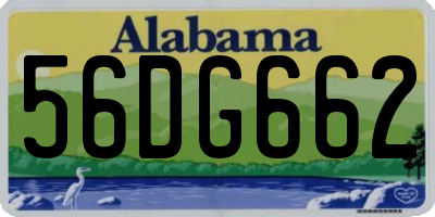 AL license plate 56DG662