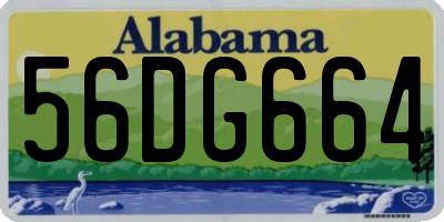 AL license plate 56DG664