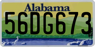 AL license plate 56DG673