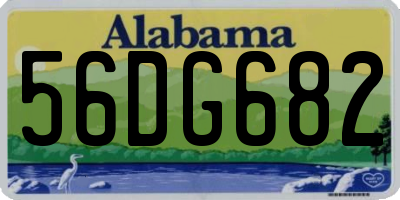 AL license plate 56DG682