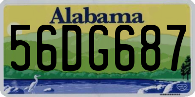 AL license plate 56DG687