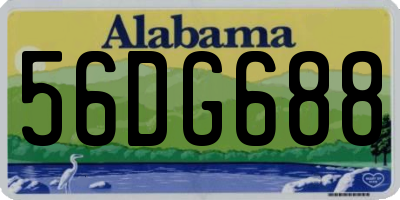 AL license plate 56DG688