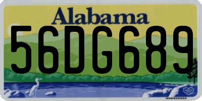 AL license plate 56DG689