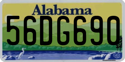 AL license plate 56DG690