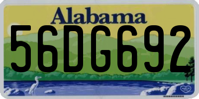 AL license plate 56DG692