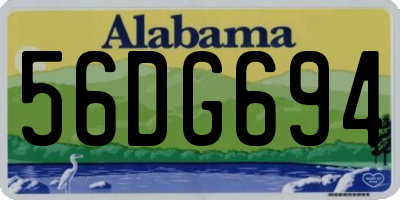 AL license plate 56DG694