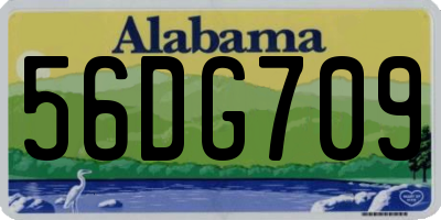 AL license plate 56DG709