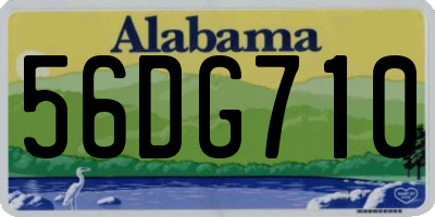 AL license plate 56DG710