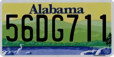AL license plate 56DG711