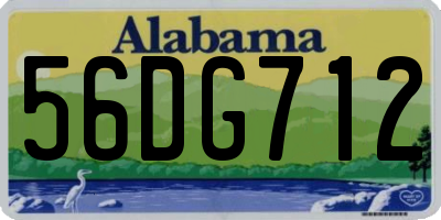AL license plate 56DG712