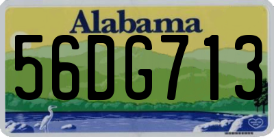 AL license plate 56DG713