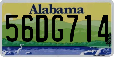 AL license plate 56DG714