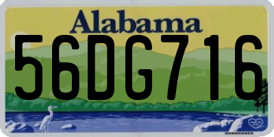 AL license plate 56DG716