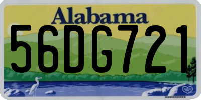 AL license plate 56DG721
