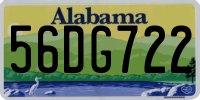 AL license plate 56DG722