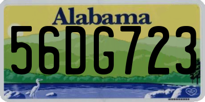 AL license plate 56DG723