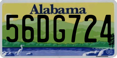 AL license plate 56DG724