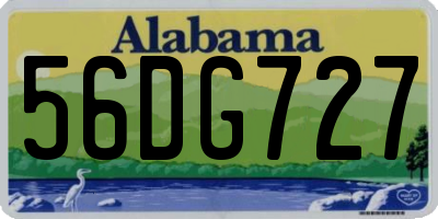 AL license plate 56DG727