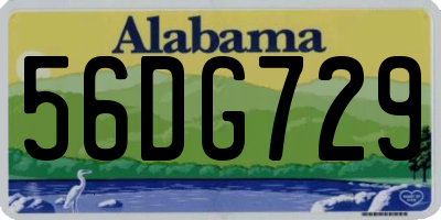 AL license plate 56DG729