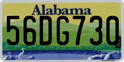 AL license plate 56DG730