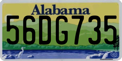 AL license plate 56DG735