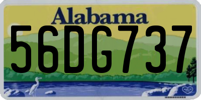 AL license plate 56DG737
