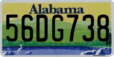 AL license plate 56DG738