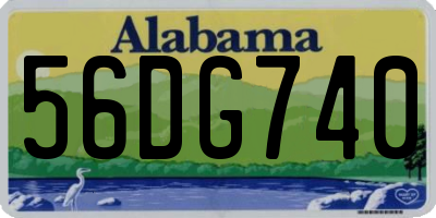 AL license plate 56DG740