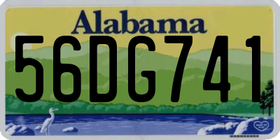 AL license plate 56DG741