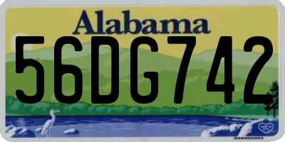 AL license plate 56DG742